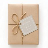 Elegant Formal Taupe Wedding フェイバータグ