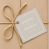 Elegant Formal Taupe Wedding フェイバータグ