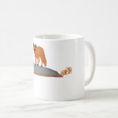 🦊 Elegant Fox Coffee Mug  コーヒーマグカップ (正面右)