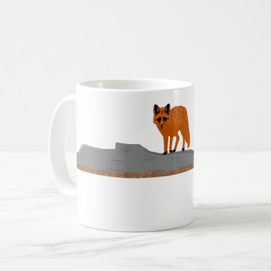 🦊 Elegant Fox Coffee Mug  コーヒーマグカップ (正面左)