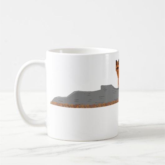 🦊 Elegant Fox Coffee Mug  コーヒーマグカップ (左)