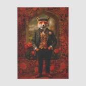 Elegant Fox Gentleman Portrait EW5 Decoupage 薄葉紙 (正面)