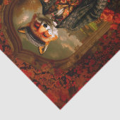 Elegant Fox Gentleman Portrait EW5 Decoupage 薄葉紙 (詳細)