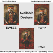 Elegant Fox Gentleman Portrait EW5ZZ Decoupage 薄葉紙