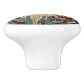 Elegant Fox William Morris Inspired Floral セラミックノブ (側面)