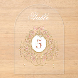 Elegant Frame Acrylic Table Number アクリル招待状
