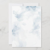 Elegant Frame Blue Floral First Holy Communion  招待状 (裏面)