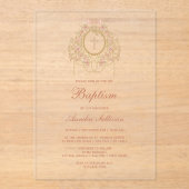 Elegant Frame Holy Cross Baptism アクリル招待状 (正面)