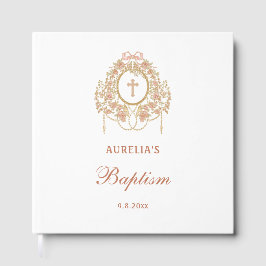 Elegant Frame Holy Cross Baptism Guest Book ゲストブック