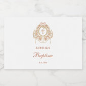 Elegant Frame Holy Cross Baptism Mini スパークリングワインラベル (シングルラベル)