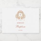 Elegant Frame Holy Cross Baptism Mini リキュールボトルラベル (シングルラベル)
