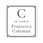 Elegant Frame Modern Monogram Ex Libris Book セルフインキングスタンプ (デザイン)