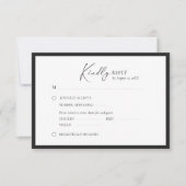 Elegant Frame Modern Response Card 出欠カード (正面)