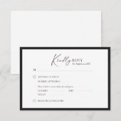 Elegant Frame Modern Response Card 出欠カード (正面/裏面)