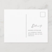 Elegant Frame Modern RSVP 案内ポストカード (裏面)