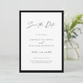 Elegant Frame Modern Save The Date Card セーブザデート (スタンド正面)