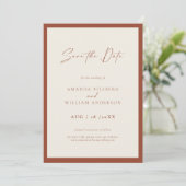 Elegant Frame Modern Save The Date Card セーブザデート (スタンド正面)