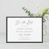 Elegant Frame Modern Save The Date Card セーブザデート (スタンド正面)