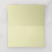 Elegant Frame on Celestial Yellow Monogram Wedding プレイスカード (内部開封)