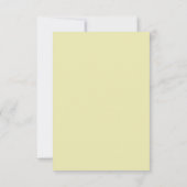 Elegant Frame on Celestial Yellow Monogram Wedding 出欠カード (裏面)