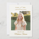 Elegant Frame Photo Graduation Invitation 招待状 (正面)