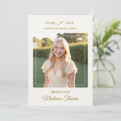 Elegant Frame Photo Graduation Invitation 招待状 (スタンド正面)