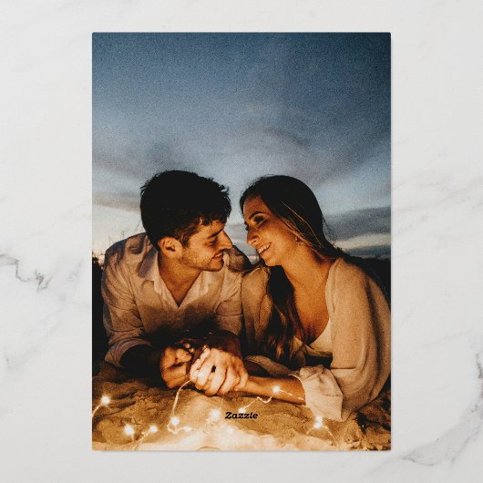 Elegant Framed Ivory & Black Design Gold Rose 箔招待状 (裏面)