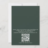 Elegant Framed Peonies Elegant QR Code Wedding 招待状 (裏面)