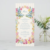 Elegant French Blue Floral Spring Wedding メニュー (スタンド正面)