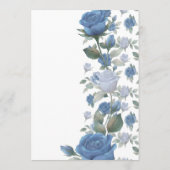 Elegant French Blue Rose Watercolor Wedding セーブザデート (裏面)