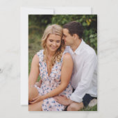 Elegant French Blue Victorian Floral Photo Wedding 招待状 (裏面)