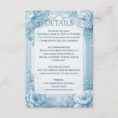 Elegant French Blue White Floral Shabby Chic Decor エンクロージャーカード (正面)