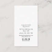 Elegant French Bulldog Dogue Cover Business Card 名刺 (裏面)