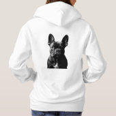Elegant French Bulldog Hoodie パーカ (裏面)