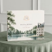 Elegant French Château Monogram Wedding ゲストブック