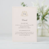 Elegant French Château Monogram Wedding Details エンクロージャーカード (スタンド正面)