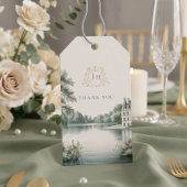 Elegant French Château Monogram Wedding Gift Tag ギフトタグ