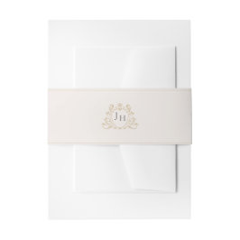 Elegant French Château Monogram Wedding Invitation 招待状ベリーバンド