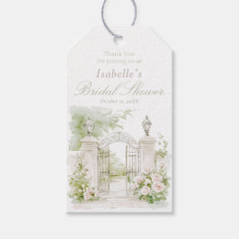 Elegant French Chateau Pastel Bridal Garden  ギフトタグ