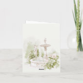 Elegant French Chateau Pastel Bridal Garden サンキューカード (裏面)