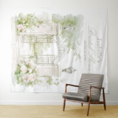 Elegant French Chateau Pastel Bridal Garden  タペストリー (インサイチュ(横))
