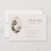 Elegant French Chateau Wedding Response Card 出欠カード (正面)