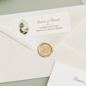 Elegant French Chateau Wedding Return Address ラベル