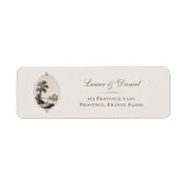 Elegant French Chateau Wedding Return Address ラベル (正面)