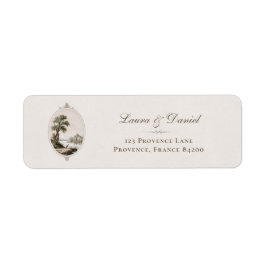 Elegant French Chateau Wedding Return Address ラベル