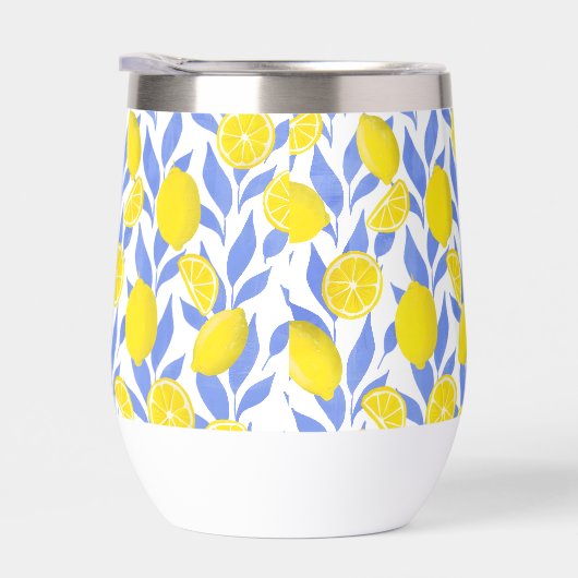 Elegant French Country Lemon Blue Botanical (右面)