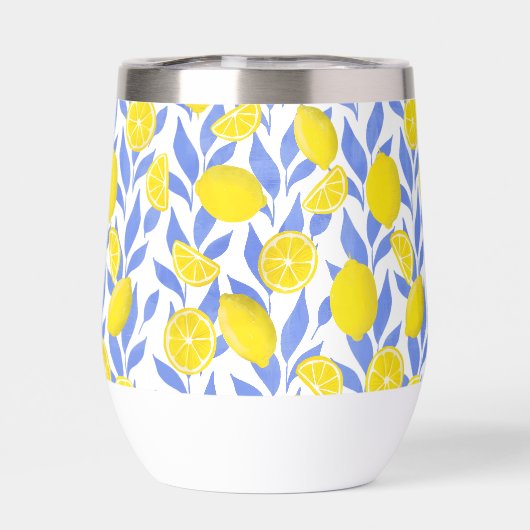 Elegant French Country Lemon Blue Botanical (背面)