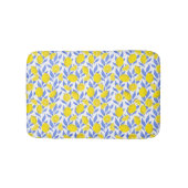 Elegant French Country Lemon Blue Botanical バスマット (正面)