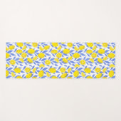 Elegant French Country Lemon Blue Botanical ヨガマット (正面(横))