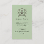 Elegant French Country Vintage Fashion Crown Bee  名刺 (裏面)